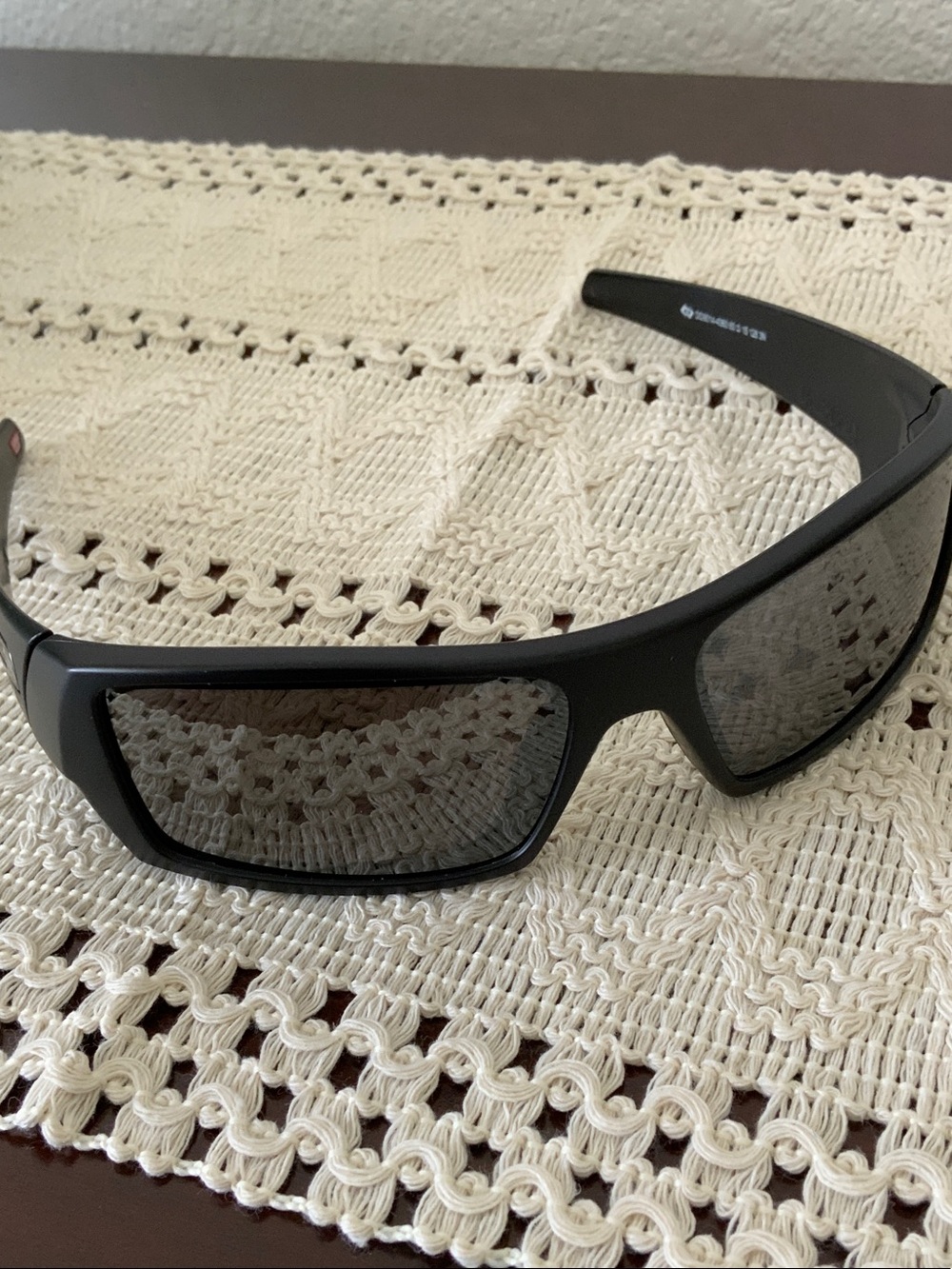 Oakley Matte Black Polarized Wrap Sunglasses